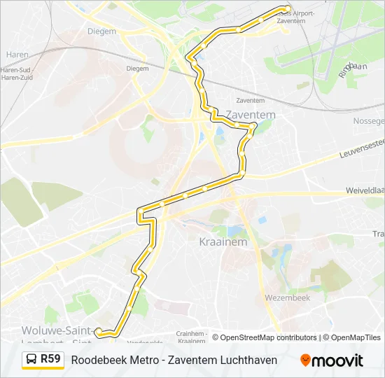 R59 Bus Line Map