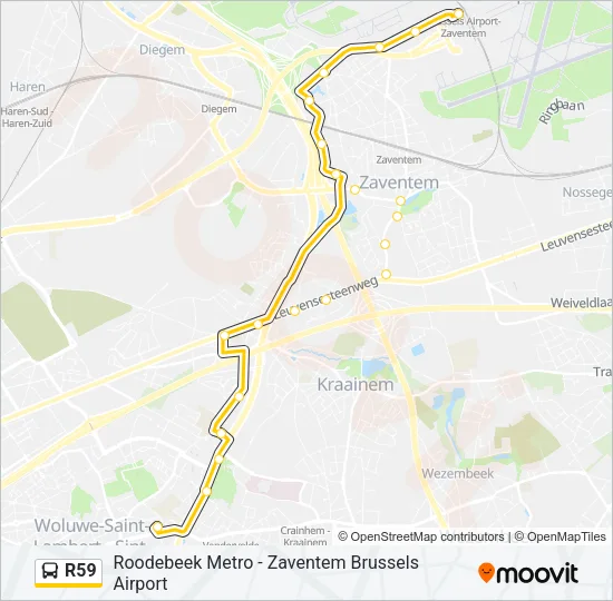 R59 Bus Line Map