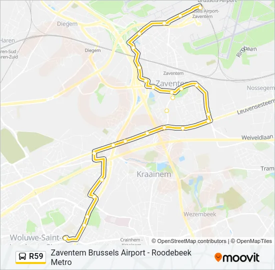 R59 Bus Line Map