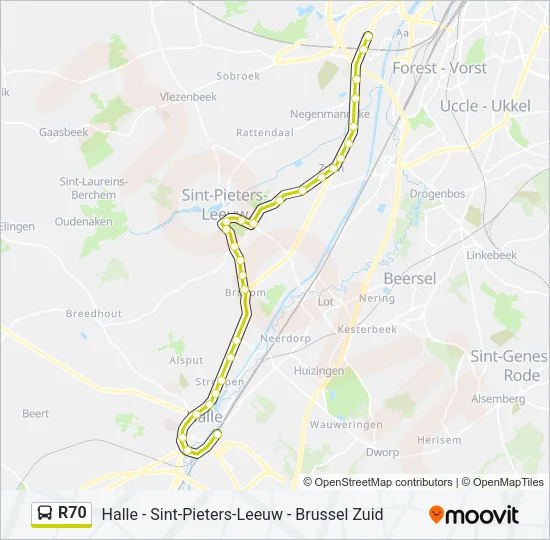 R70 Bus Line Map