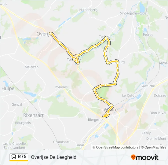 R75 Bus Line Map