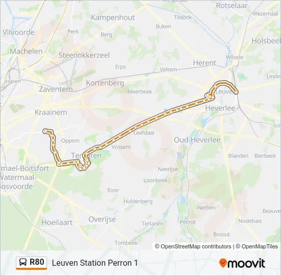 R80 Bus Line Map