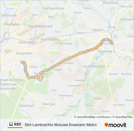 R80 Bus Line Map