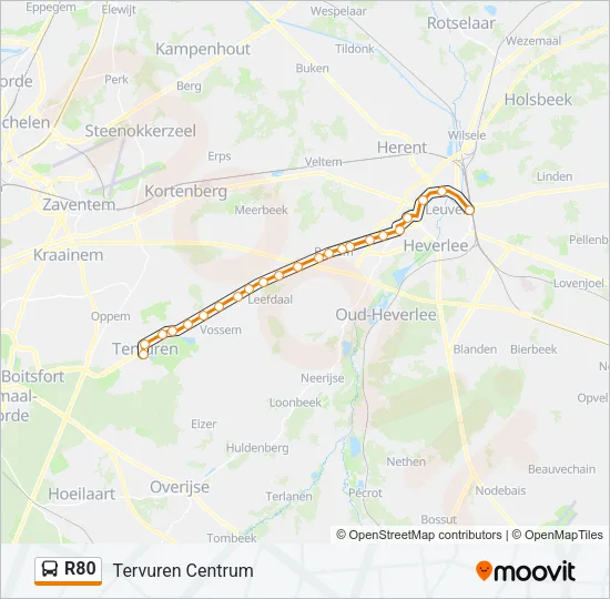 R80 Bus Line Map