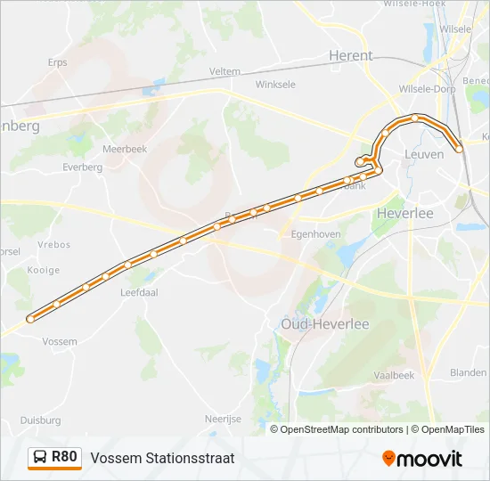 R80 Bus Line Map
