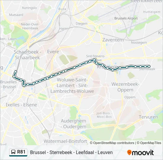 R81 Bus Line Map