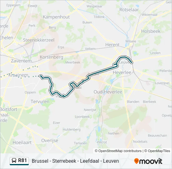 R81 Bus Line Map