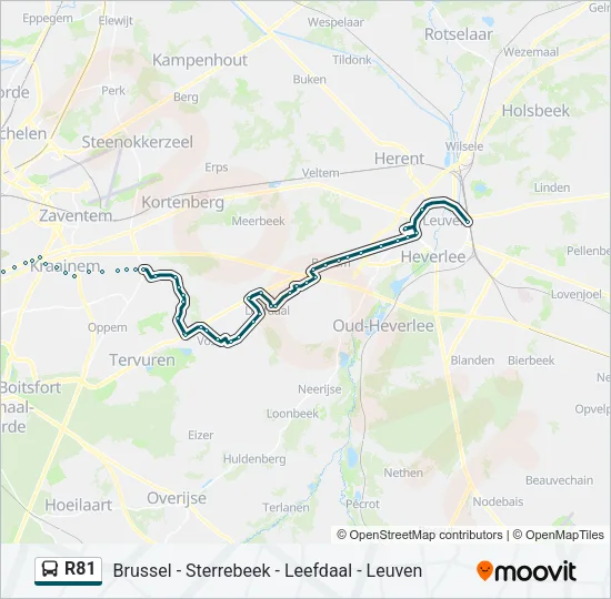 R81 Bus Line Map