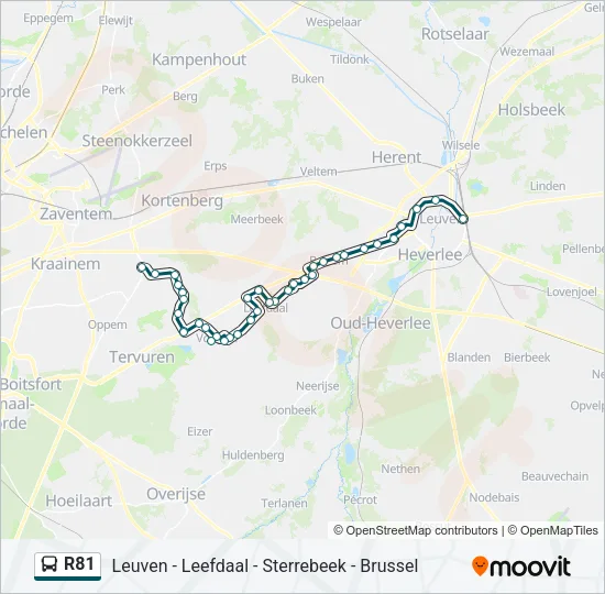 R81 Bus Line Map