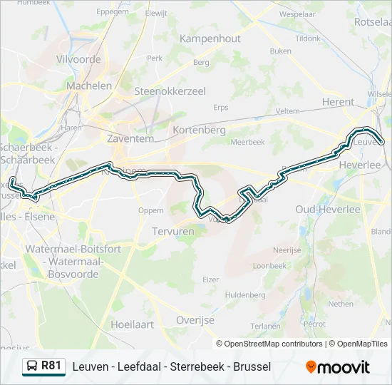 R81 Bus Line Map