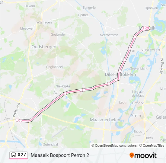 X27 Bus Line Map