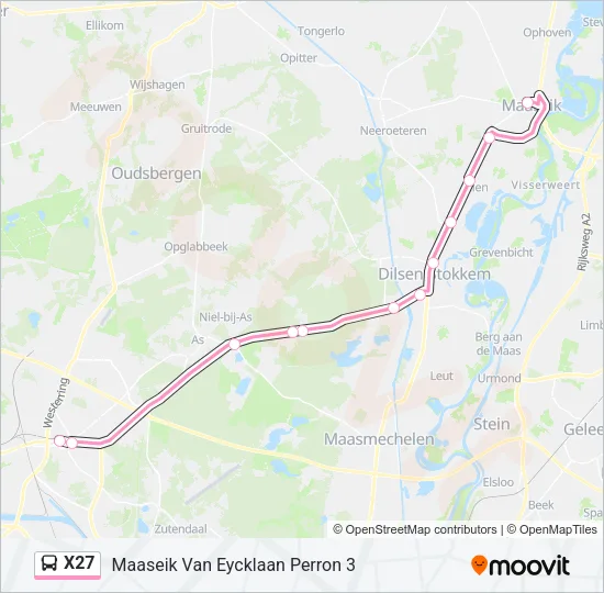 X27 Bus Line Map