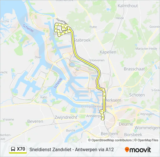 X70 Bus Line Map