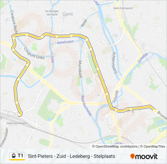 T1 Light Rail Line Map