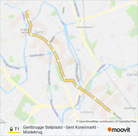 T1 Light Rail Line Map