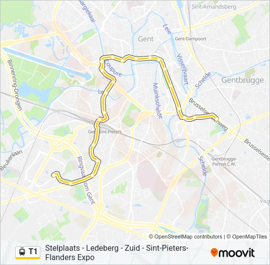 T1 Light Rail Line Map
