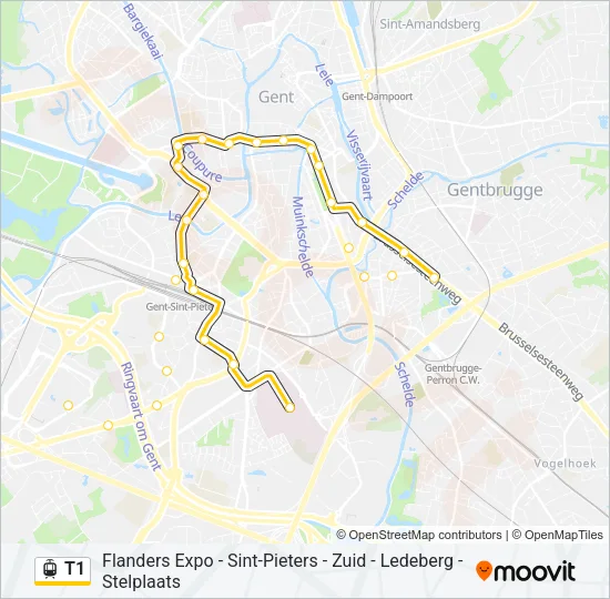 T1 Light Rail Line Map