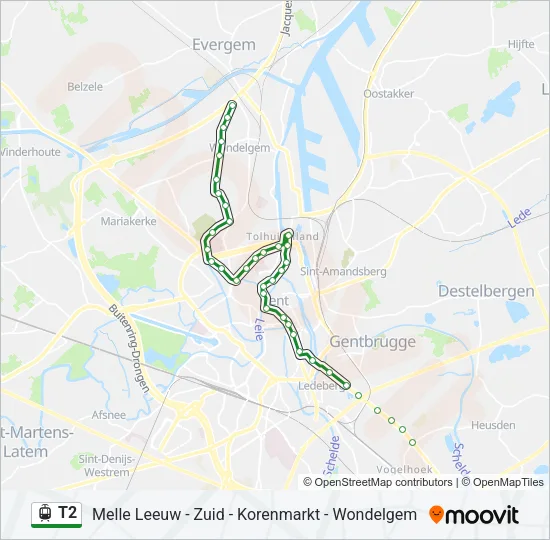 T2 Light Rail Line Map