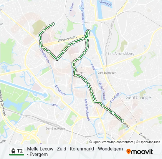 T2 Light Rail Line Map