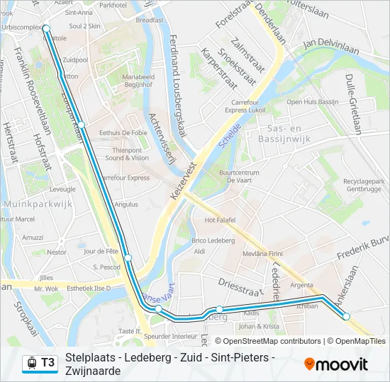 T3 Light Rail Line Map