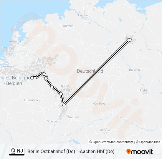 NJ Train Line Map