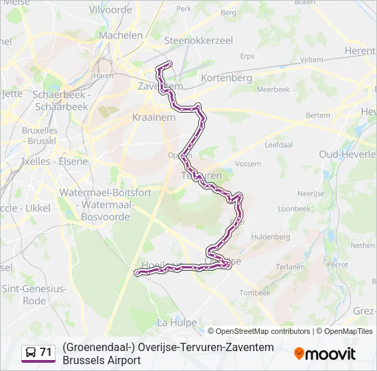 71 Bus Line Map
