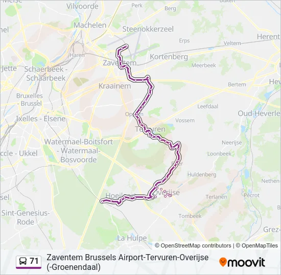 71 Bus Line Map