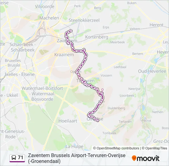71 Bus Line Map