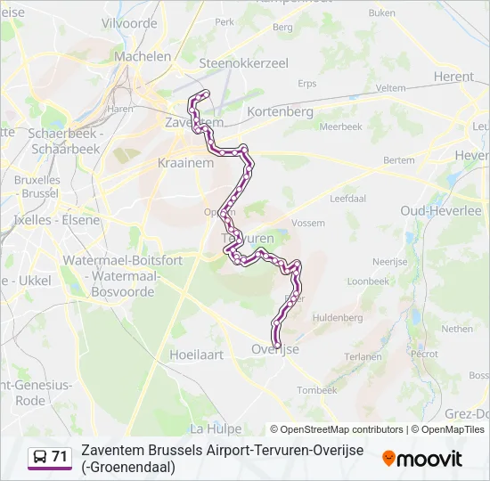 71 Bus Line Map
