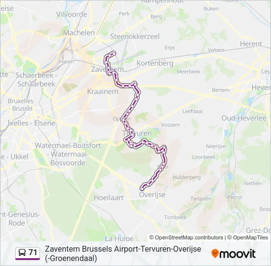 71 Bus Line Map