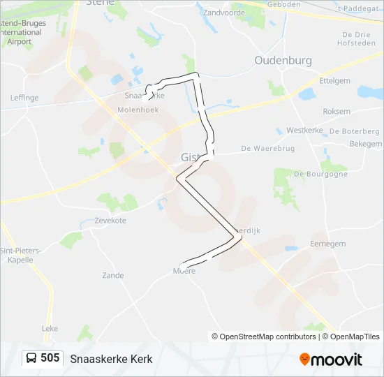 505 Bus Line Map