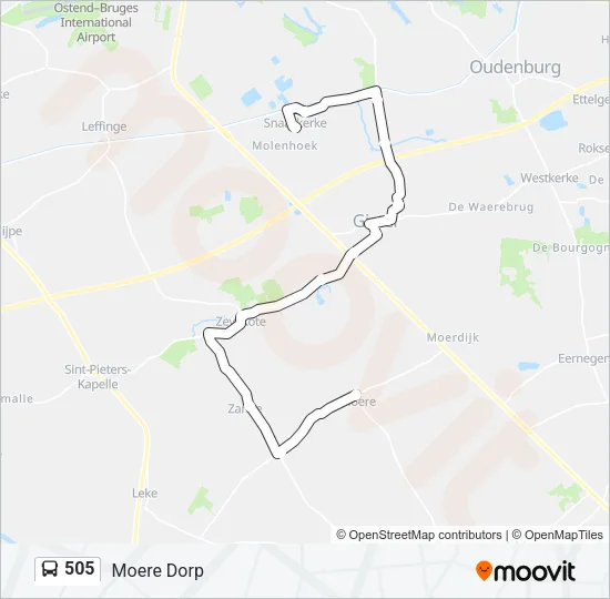 505 Bus Line Map