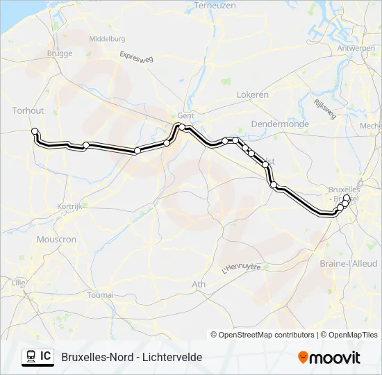 IC Train Line Map