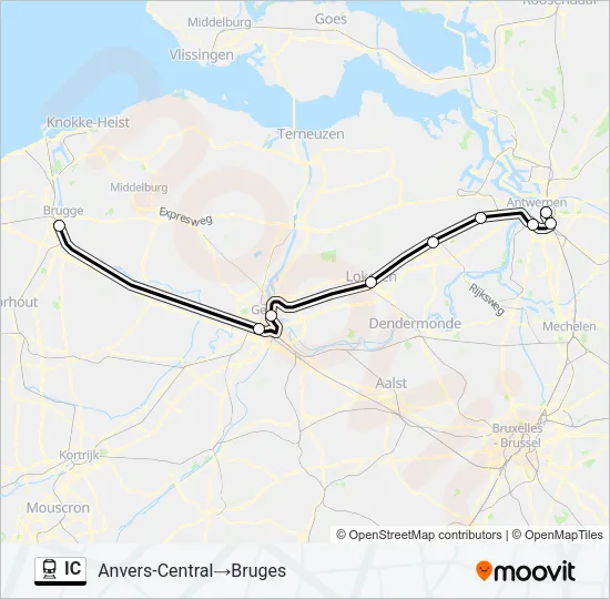 IC Train Line Map