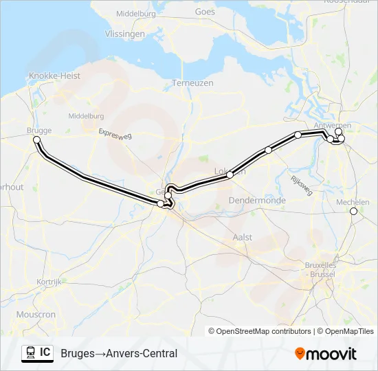 IC Train Line Map