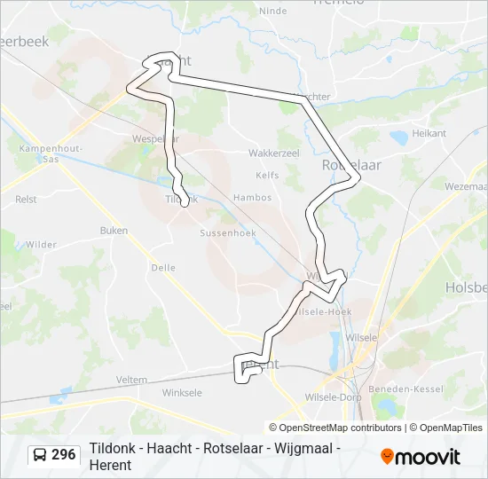 296 Bus Line Map