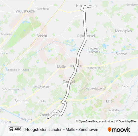 408 Bus Line Map