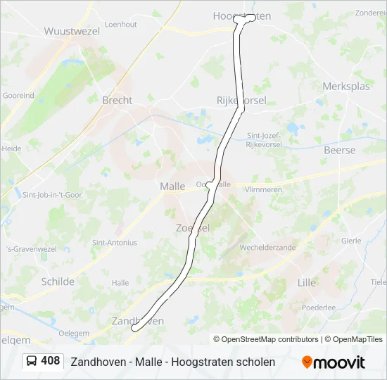 408 Bus Line Map