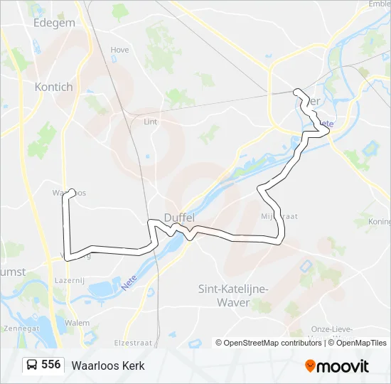 556 Bus Line Map