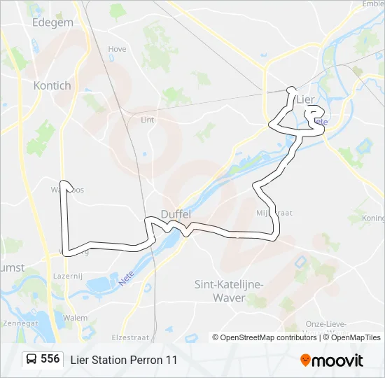 556 Bus Line Map