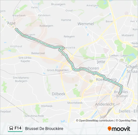 F14 Bus Line Map