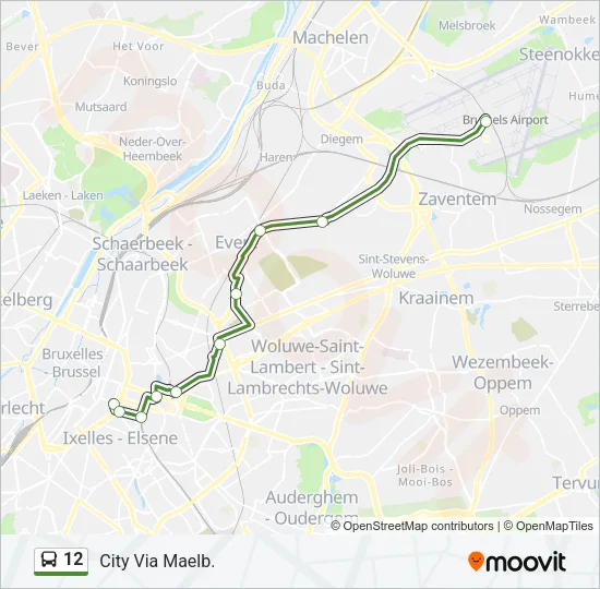 12 Bus Line Map