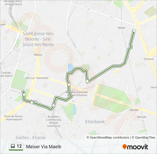 12 Bus Line Map