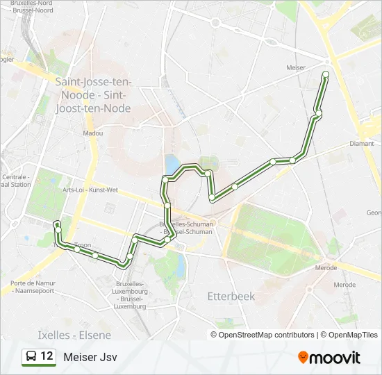 12 Bus Line Map
