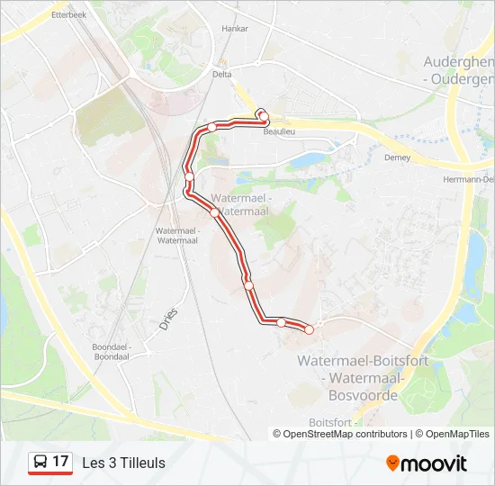 17 Bus Line Map