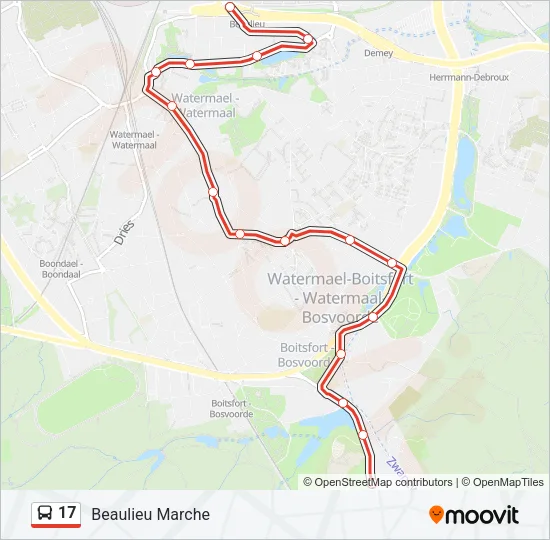 17 Bus Line Map