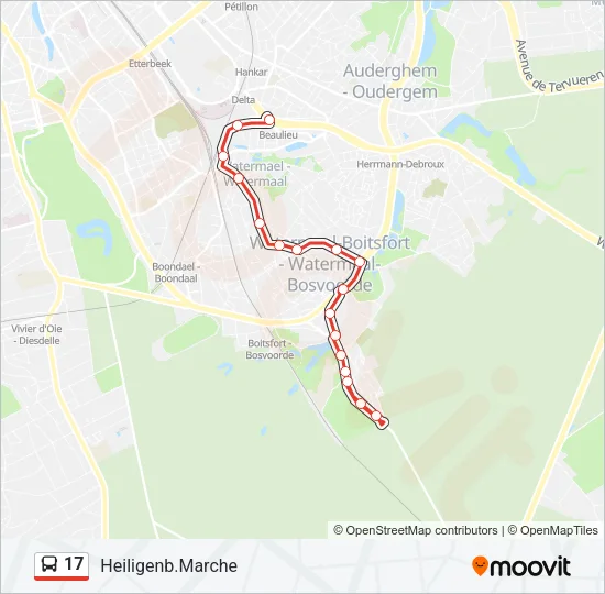 17 Bus Line Map