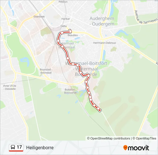 17 Bus Line Map