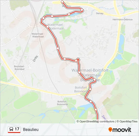 17 Bus Line Map
