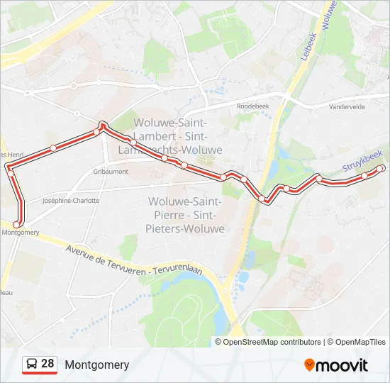 28 Bus Line Map